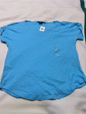 NWT Ralph Lauren Sport Women's Short Sleeve Crewneck Tee in Sky Blue